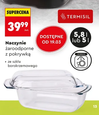Naczynie żaroodporne z pokrywką promocja w Biedronka