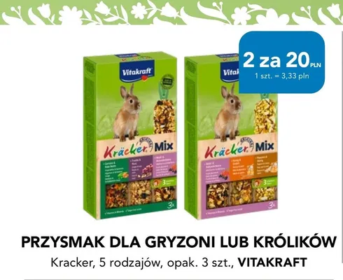 Przysmak dla gryzoni i królików Vitakraft Kracker promocja w Aquael zoo