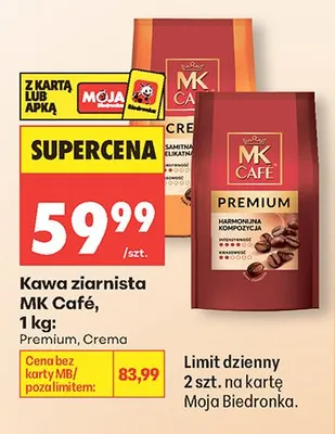Kawa ziarnista MK Café promocja w Biedronka