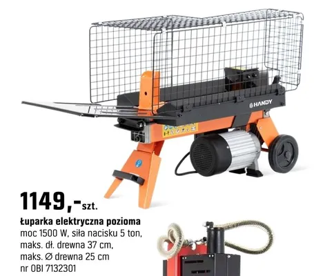 Łuparka elektryczna pozioma promocja w OBI