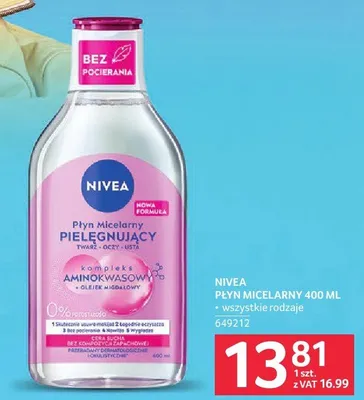 Płyn micelarny NIVEA PŁYN MICELARNY 400 ML promocja w Selgros