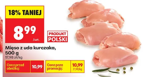 Mięso z uda kurczaka promocja w Biedronka