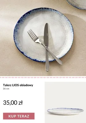 Talerz obiadowy LIOS 26 cm promocja w Homla