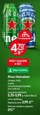 Piwo Heineken Original promocja w Żabka