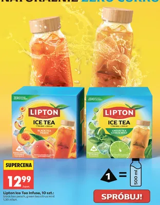 Herbata Lipton Ice Tea Infuse Green Tea Citrus Mint promocja w Biedronka