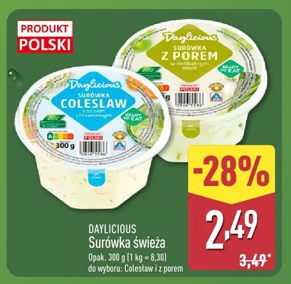 Surówka świeża Coleslaw promocja w Aldi