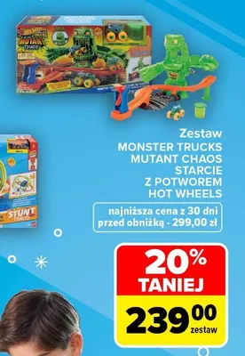 Zestaw Monster Trucks Mutant Chaos Starcie z potworem Hot Wheels promocja w Carrefour