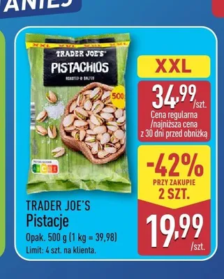 Pistacje Trader Joe's promocja w Aldi
