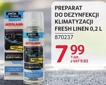 Preparat do dezynfekcji klimatyzacji Fresh Linen Autoland 0,2 L promocja w Selgros