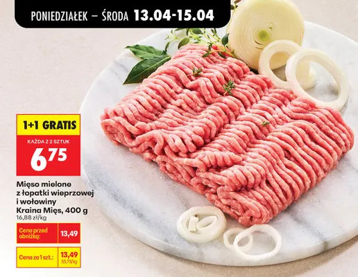 Mięso mielone z łopatki wieprzowej i wołowiny promocja w Biedronka