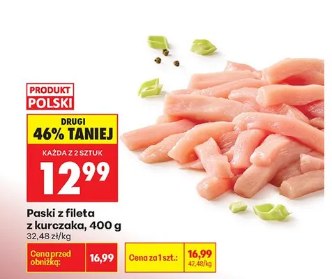 Paski z fileta z kurczaka promocja w Biedronka