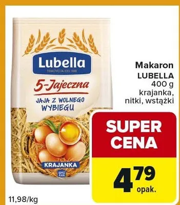 Makaron Lubella 5-Jajeczna krajanka, nitki, wstążki promocja w Carrefour Express