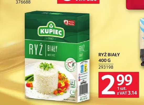 Ryż biały KUPIEC promocja w Selgros