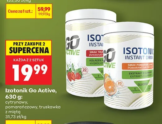 Izotonik Go Active cytrynowy promocja w Biedronka