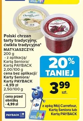 Chrzan tarty tradycyjny promocja w Carrefour