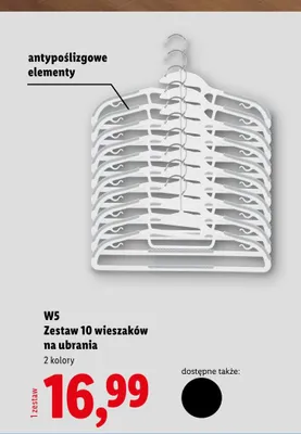 Wieszaki na ubrania W5 10-pak promocja w Lidl
