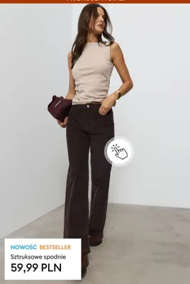 Sztruksowe spodnie promocja w Sinsay