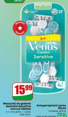 Maszynki do golenia damskie Sensitive promocja w Dino