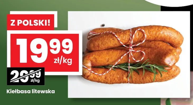 Kiełbasa litewska promocja w emma MARKET