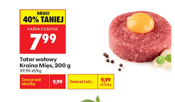 Tatar wołowy Kraina Mięs promocja w Biedronka