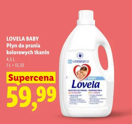 Płyn do prania kolorowych tkanin Lovela Baby promocja w Lidl