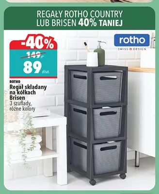 Regał składany na kółkach Rotho Brisen promocja w Biedronka