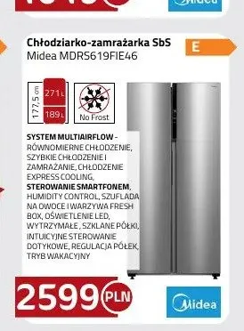 Chłodziarko-zamrażarka SbS Midea MDRS619FIE46 promocja w kakto.pl