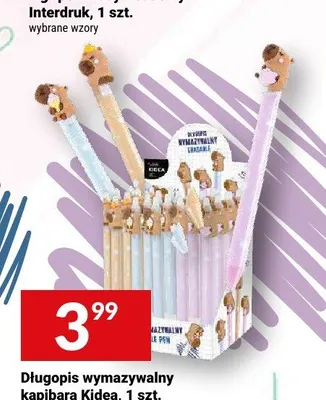 Długopis wymazywalny kapibara Kidea promocja w Twój Market
