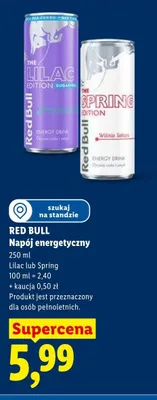 Napój energetyczny Red Bull Lilac promocja w Lidl