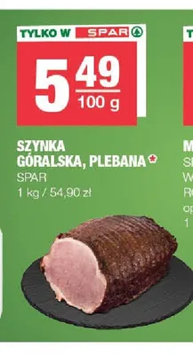 Szynka góralska SPAR promocja w SPAR