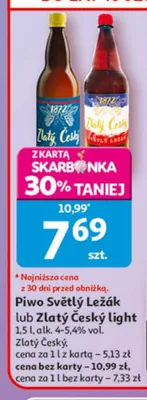 Piwo Zlatý Český light promocja w Auchan