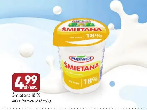 Śmietana Piątnica 18% promocja w Avita