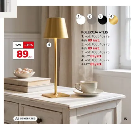 Lampa Atlis 2 Italux promocja w Komfort