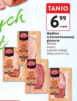 Wędlina w karmelizowanej glazurze - plastry wybrane rodzaje promocja w Intermarche