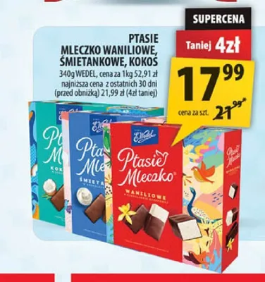 Ptasie Mleczko śmietankowe E.Wedel promocja w Arhelan