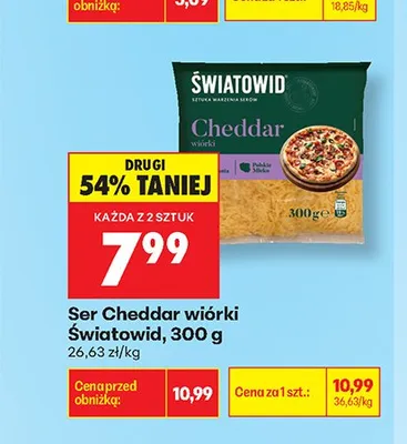 Ser Cheddar wiórki Światowid promocja w Biedronka