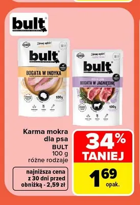 Karma mokra dla psa Bult bogata w indyka promocja w Carrefour