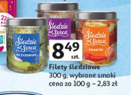 Filety śledziowe, wybrane smaki promocja w Auchan