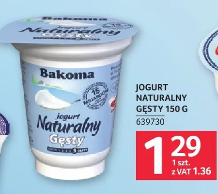 Jogurt naturalny gęsty Bakoma promocja w Selgros