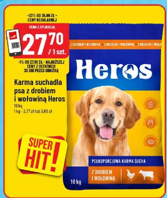 Karma sucha dla psa z drobiem i wołowiną  promocja w POLOmarket