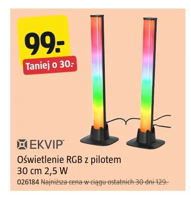Oświetlenie RGB z pilotem Ekvip promocja w Jula