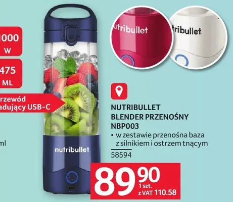 Blender przenośny Nutribullet NBP003 promocja w Selgros