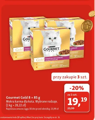 Mokra karma dla kota Gourmet Gold Double Pleasure 8-pak promocja w MAXI ZOO