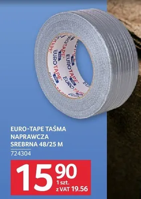 Euro-Tape taśma naprawcza srebrna 48/25m promocja w Selgros