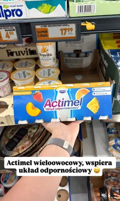 Napój jogurtowy Danone Actimel wieloowocowy 12-pak 100g promocja w Biedronka
