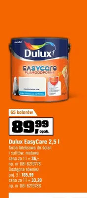 Farba lateksowa Dulux EasyCare promocja w OBI