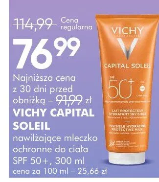 Vichy capital soleil nawilżające mleczko ochronne do ciała SPF 50+ promocja w Super-Pharm