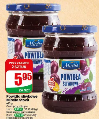 Powidła śliwkowe Mirella Stovit promocja w Dino