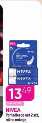 Pomadka do ust Nivea 2-pak promocja w Drogerie Koliber