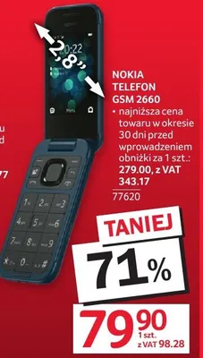Telefon GSM NOKIA 2660 promocja w Selgros
